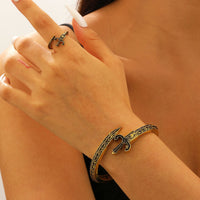 Retro Sword-Style Personalized Bracelet And Ring Set
