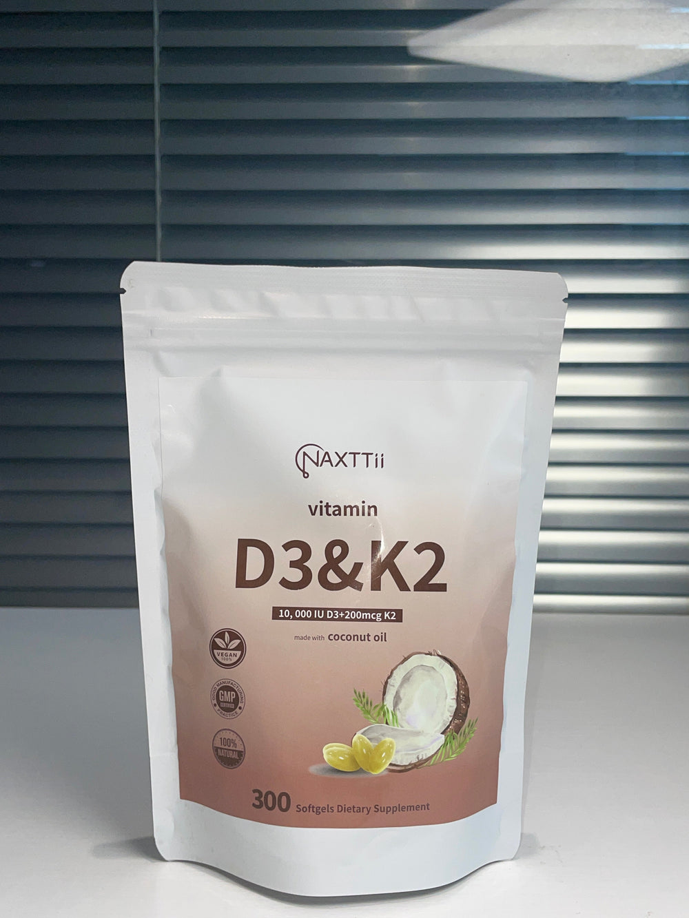 D3K2 Bone Health Softgels 300 Capsules With Clinically Validated Dosage Triple-Action Support For Joints Immunity Heart Health