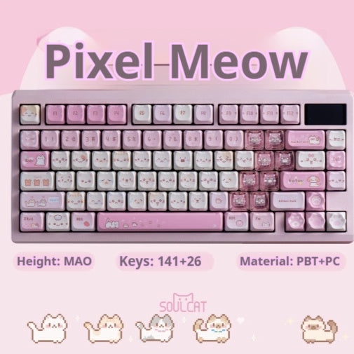Transparent Frosted Keycaps Magnetic Switches Complete Keycap Set