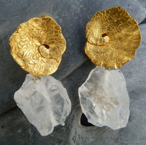 Creative Water Drop Lotus Leaf Earrings