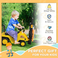 Sit and Scoot Ride-on Toy with Forklift Operation, Construction Toys for Kids with Under Seat Storage, Forklift Toy for 3-Year-Old Boys & Girls, Imagination Toys