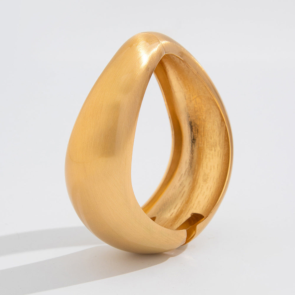 Punk-style Exaggerated Wide Irregular Spring-clasp Bracelet