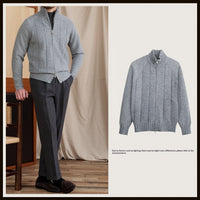Short, Stylish Wool-blend Sweater For Men
