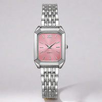 The Lady Is Just Wearing A Square Quartz Watch