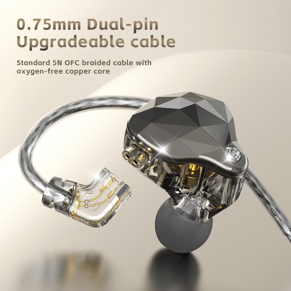 Replaceable-cable In-ear Wired Sports Headphones For Mobile Phones