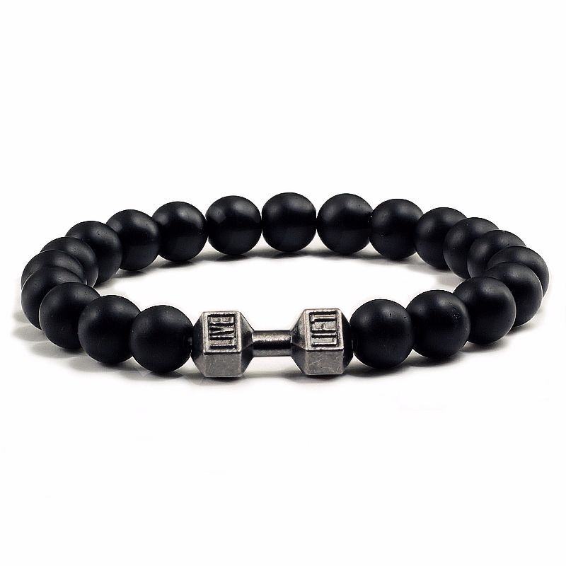 Black Lava Volcanic Stone Beads Bracelet – Men & Women