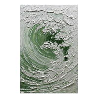 Nordic Ocean Waves Hand-painted Oil Painting On Canvas,Abstract Seaside Landscape Wall Art Poster Living Room Office Home Decor Mural