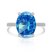 Female Versatile Casual Papalacha High Carbon Diamond Ice Flower Ring