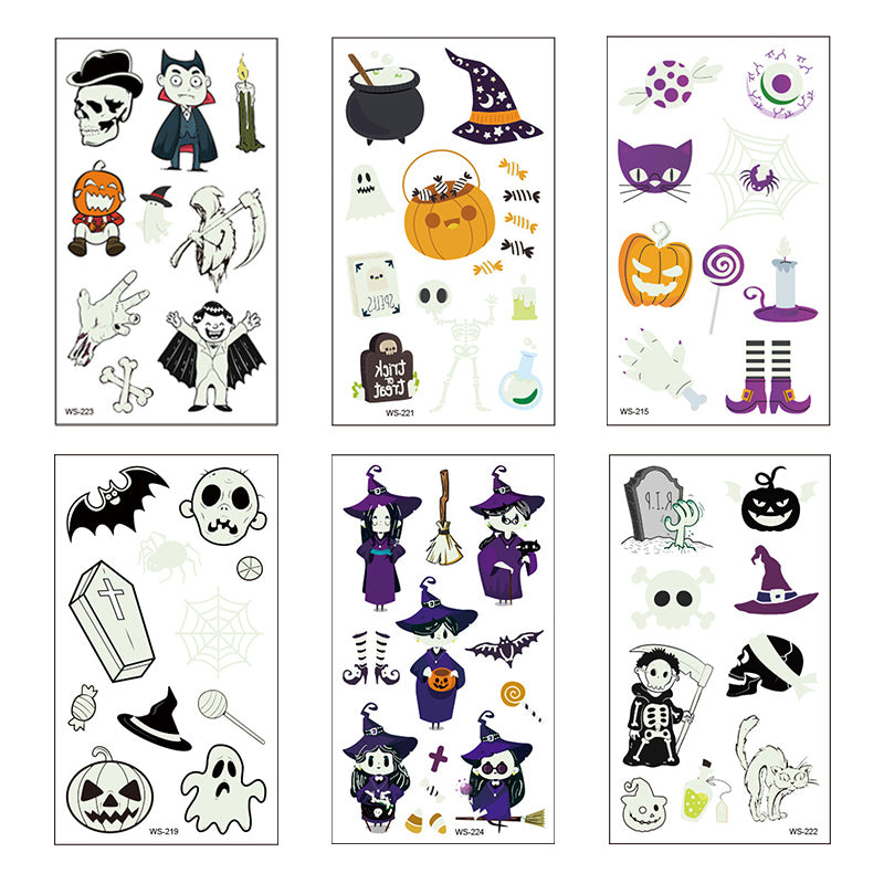 Cartoon Face Tattoo Sticker For Kids