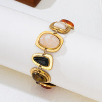 Retro-style Fashion Natural Stone Geometric Crystal Glass Bracelet