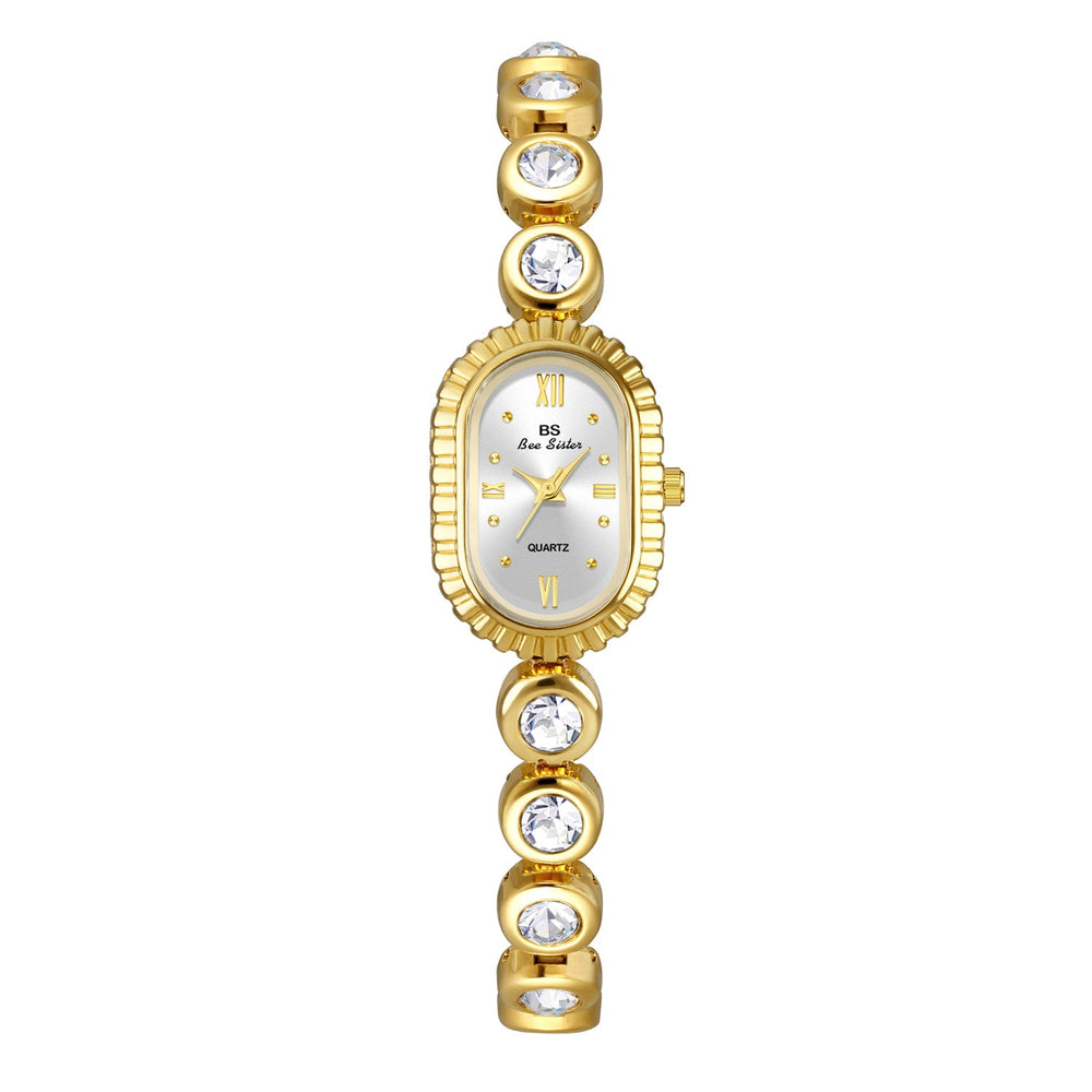 Womens Mid-century Light-luxury Jewelry Oval-arch Fashion Petite Watch