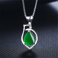 Waterdrop Blossom Carnelian Pendant With Green Chalcedony