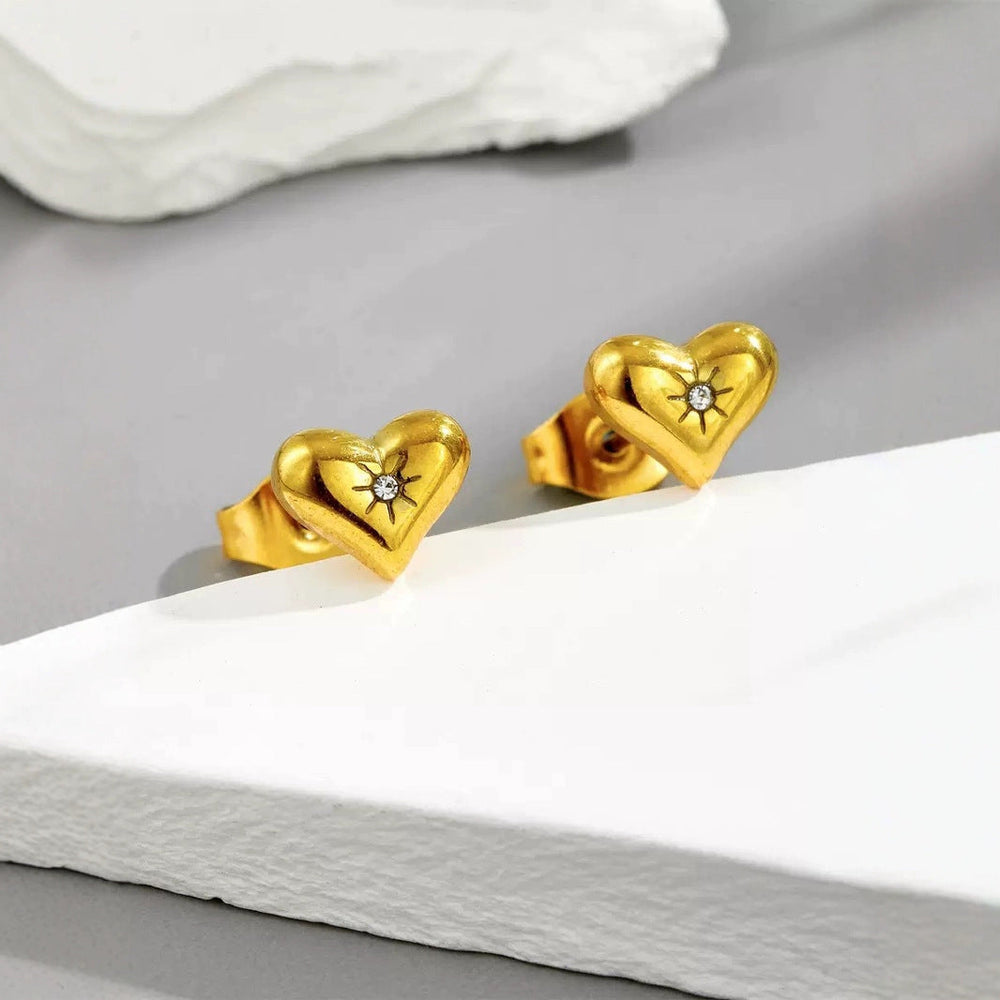Heart-shaped Necklace Versatile Luxe And Golden