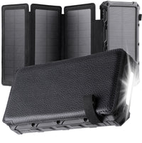 20,000mAh Foldable Solar-Powered Power Bank With Wireless Charging