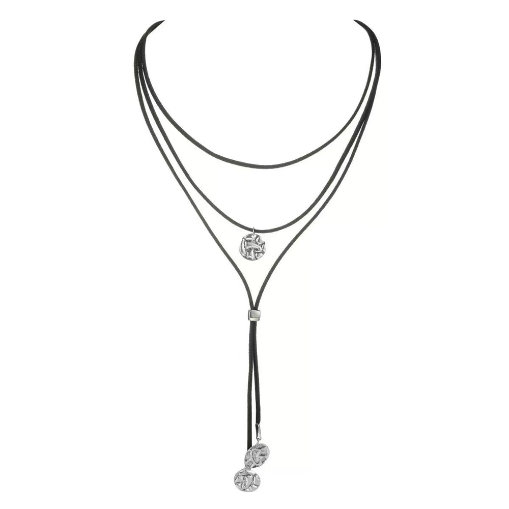 Retro Multi-layer Velvet Cord Pendant Necklace