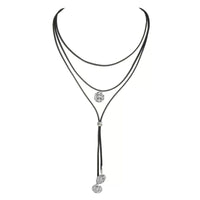 Retro Multi-layer Velvet Cord Pendant Necklace