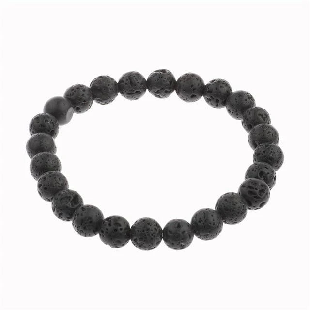 Purple Arrow Volcanic Stone Lava stone Magnetic Bracelet