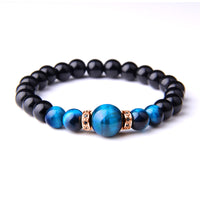 Tiger Eye Natural Stone Beaded Bracelet for Men