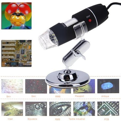 USB Digital Microscope 1000X LED Magnifier for Repair & Study