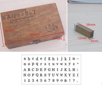 70pcs Vintage DIY Number And Alphabet Letter Wood Rubber Stamps Set With Wooden Box For Teaching And Play