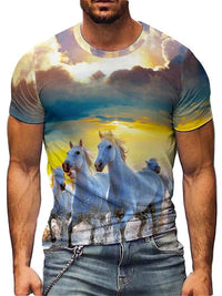 Mens 3D Printed Short-Sleeve T-Shirt