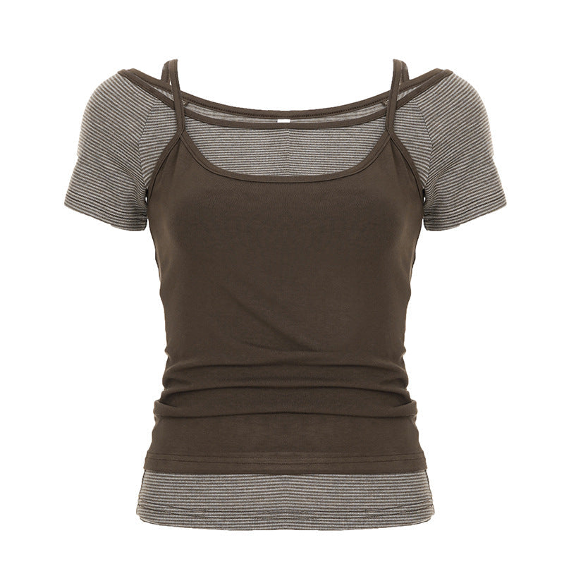 Stylish And Minimalist Womens Short Sleeve Top