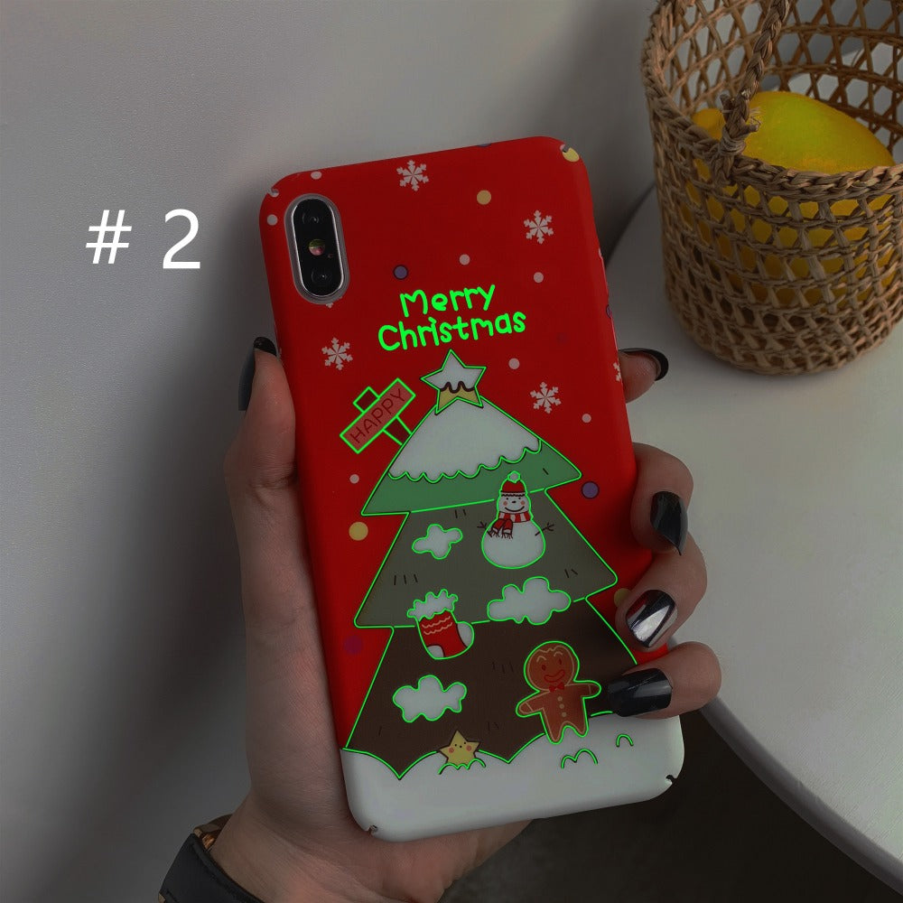 Compatible with Apple , Luminous Christmas Mobile Shell Cartoon Deer