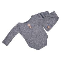Baby Photo Clothes Props Button Hat Two Sets