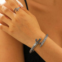 Retro Sword-Style Personalized Bracelet And Ring Set