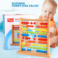 Children's wooden computing frame