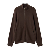 Mens AutumnWinter Zip-Up Sweater Top Coat