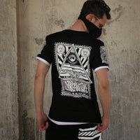 Loose fake two-piece fashion brand short-sleeved t-shirt