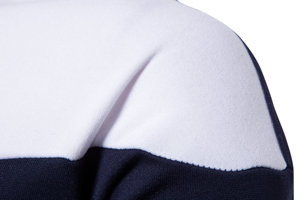 Fashion Casual Plus Size Round Neck Color Block Sweater