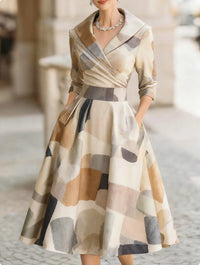 Elegant Formal French-style Waist-cinched Dress