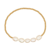 Affordable Luxury Pearl Bracelet A Chic Woven Gold-bead Accessory To Elevate Your Look
