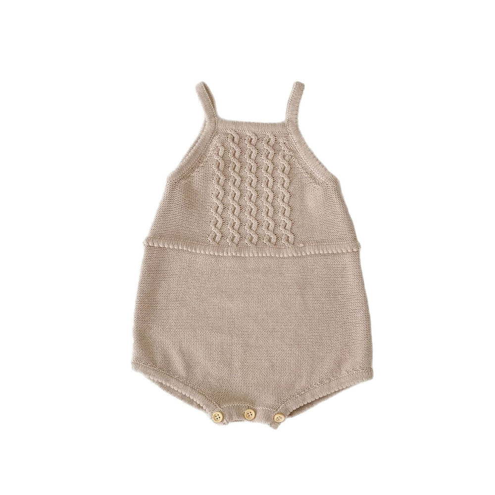 Children's Sling Twist Knitted Jumpsuit