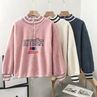 Autumn Lamb Velvet Plus Velvet Thick Sweater Women