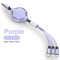 Flexible And Fast Charging Three-in-one Liquid Soft Rubber Data Cable