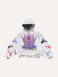 Fashion Casual Printed Polyester Sweater
