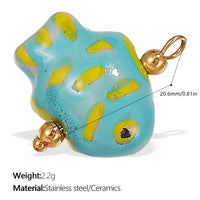 Fresh-style From The Ocean Collection Stainless Steel Pendant Necklace With 18K Gold Plating