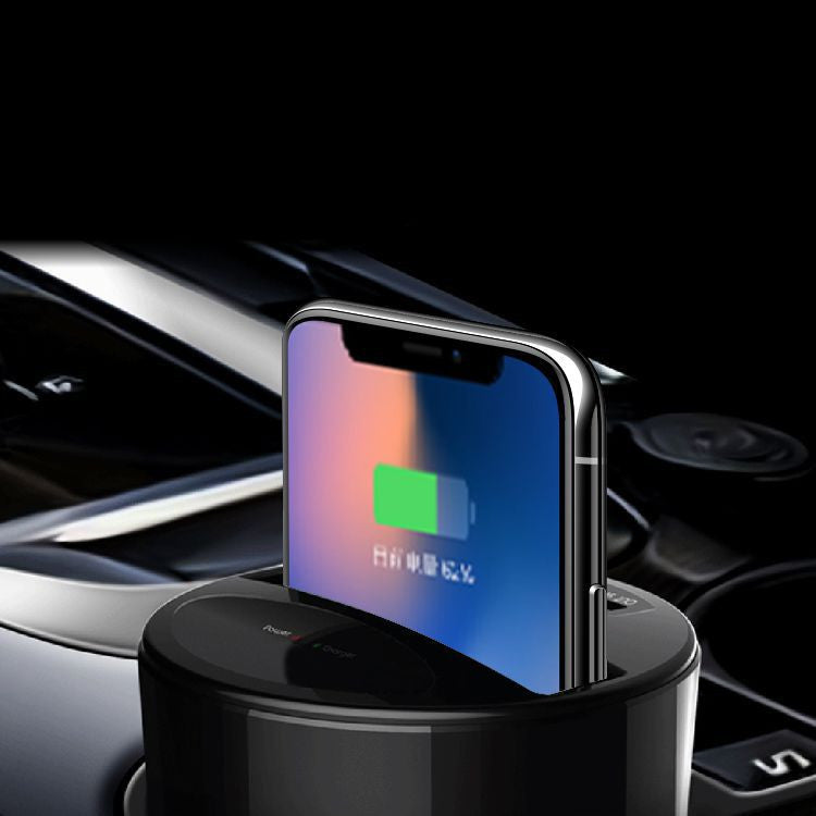 Two-In-One Wireless Charger For Car Cup
