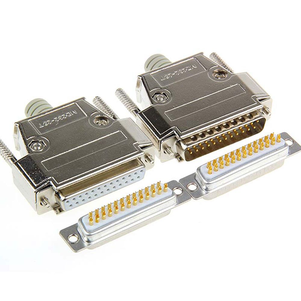 DB25 Male And Female Connector Industrial-Grade Solid Gold-Plated Burs Two Rows Of 25-Pin Plugs And Oral