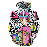 Hooded Sweatshirt Printed Loose Plus Size Fitness Sweatshirt