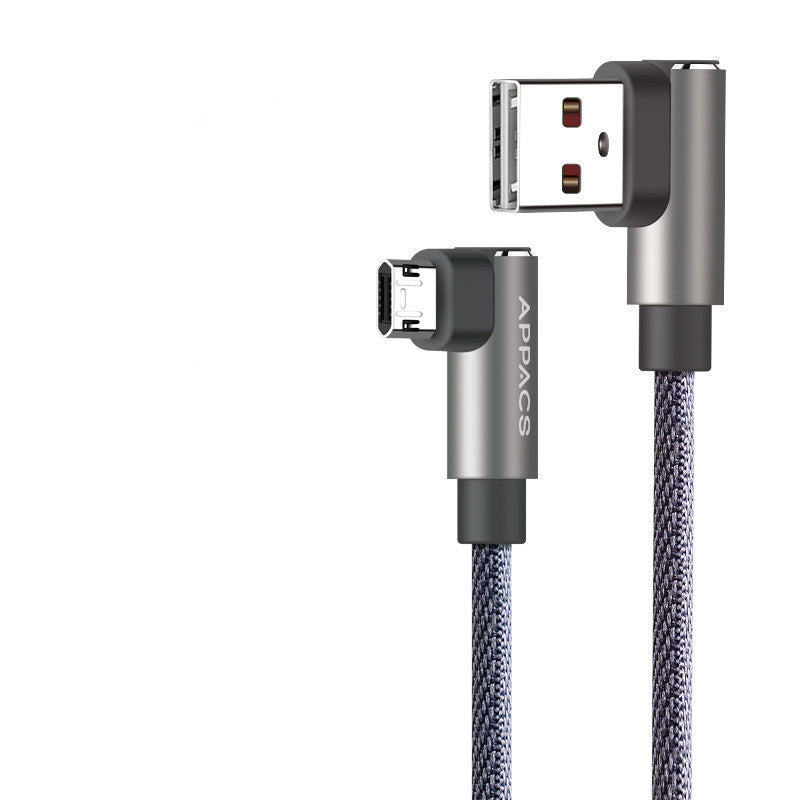 Compatible With  , Double Elbow For  Data Line Nylon Knitting Android Charging Mobile Phone