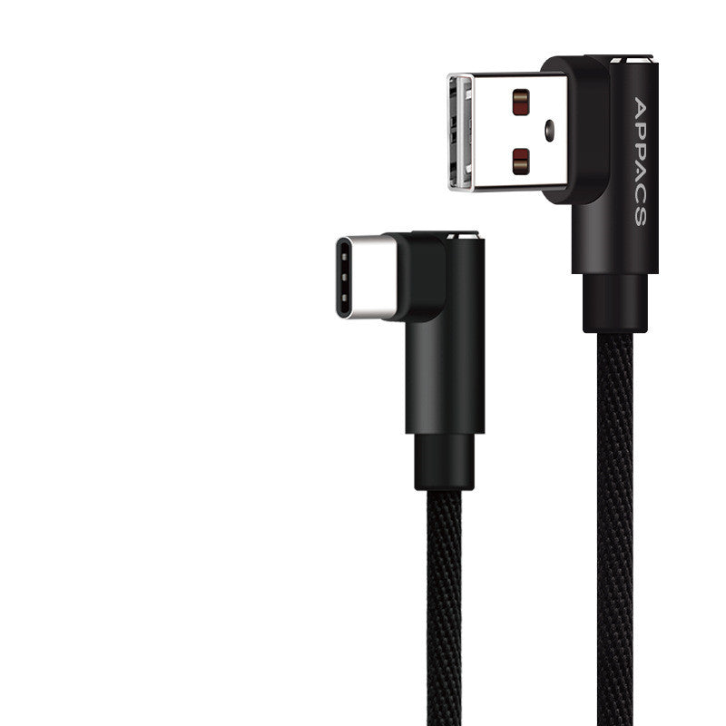 Compatible With  , Double Elbow For  Data Line Nylon Knitting Android Charging Mobile Phone