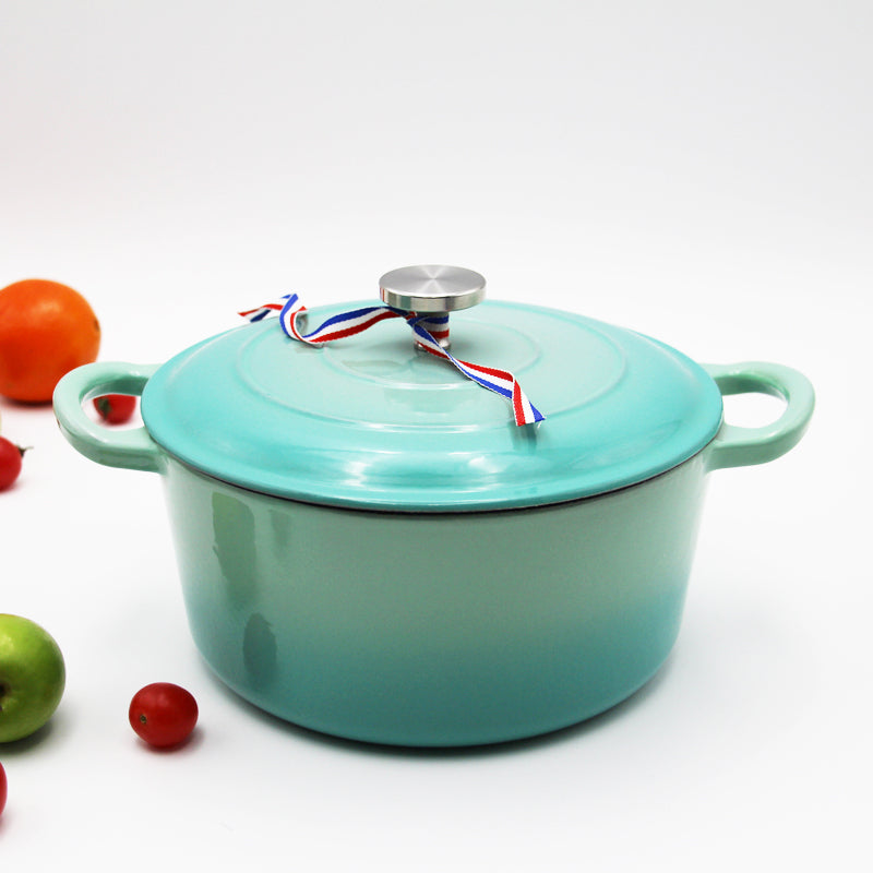 23cm Cast Iron Enamel Pot Healthy Stew Soup