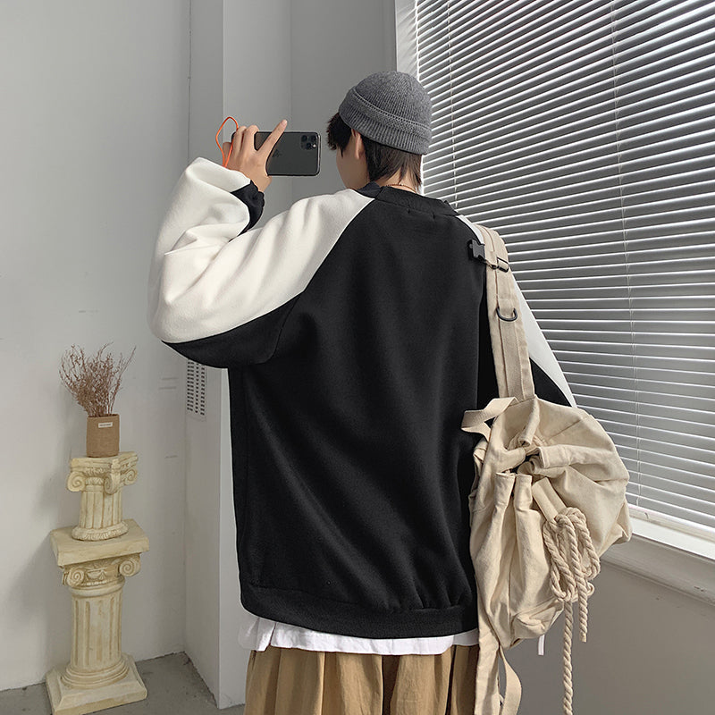 Shirt With The Pocket  Sweatshirt Trendy Men Plus Cashmere Loose Clothes With Big Pockets Hong Kong Style Trendy Hip-hop Sports Jacket