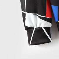 New Men's Sweater Men's Round Neck Long Sleeve Color Block Sweater