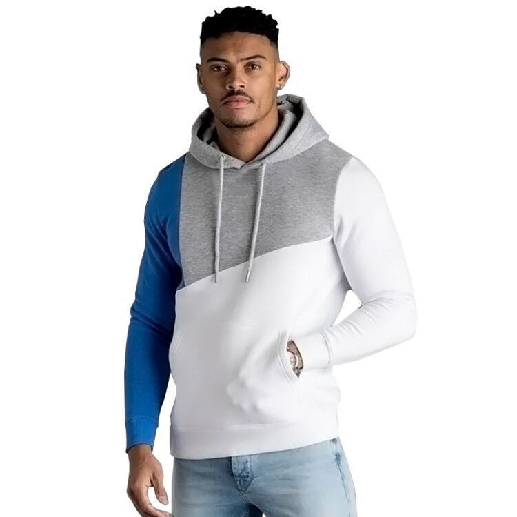 Autumn And Winter Menis Casual Stitching Sweater