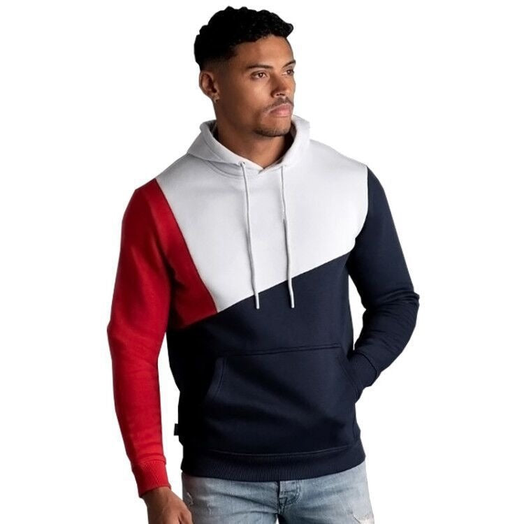 Autumn And Winter Menis Casual Stitching Sweater